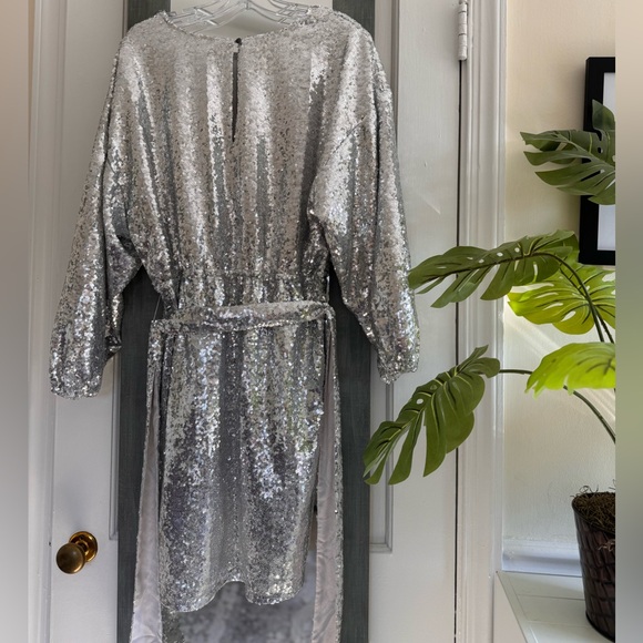 Anthropologie Lisabette Sequins Mini Dress New Year's Eve Cocktail Barbiecore - Picture 6 of 14